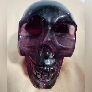 Purple Amethyst crystal carved Skull - healing power amethyst spiritual peace